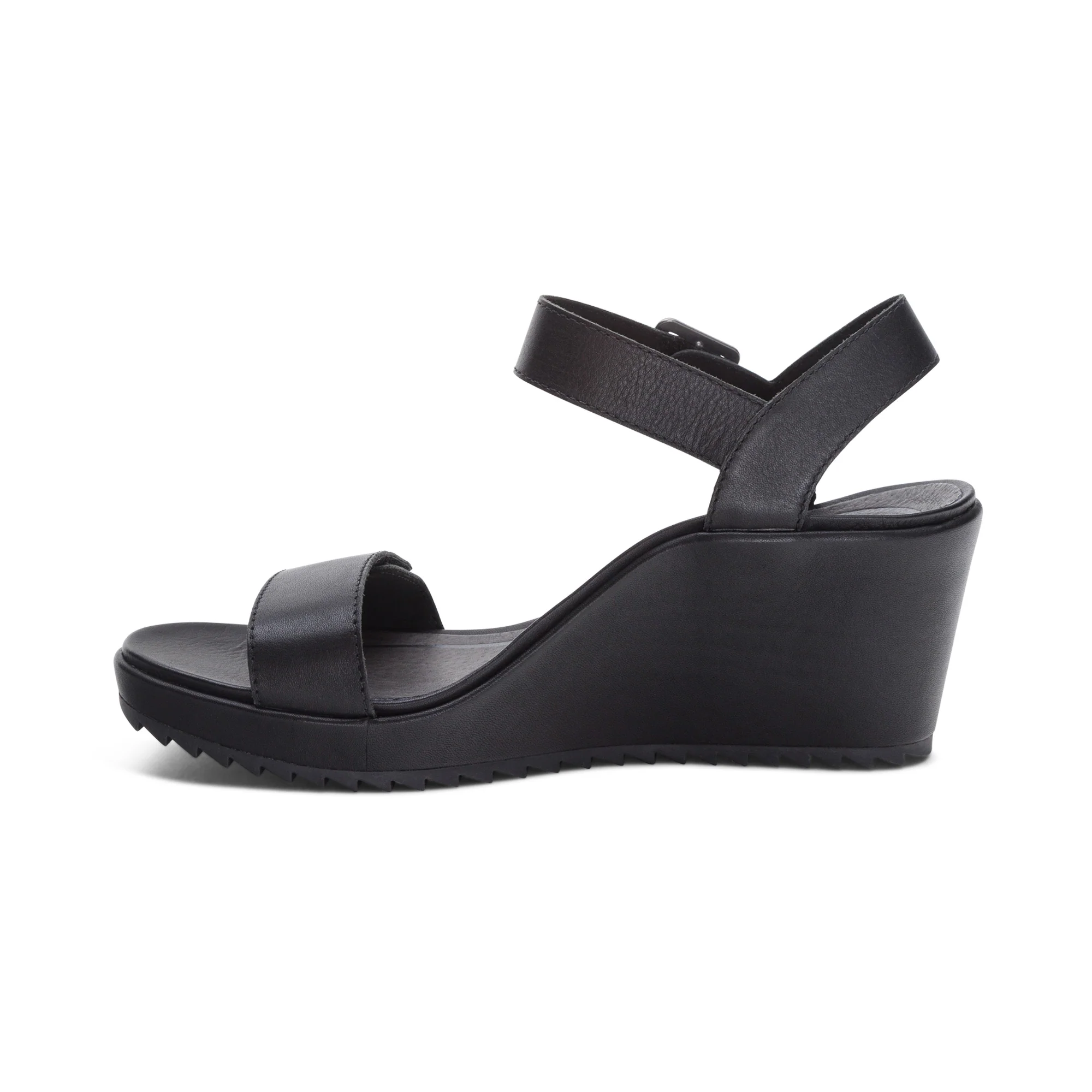 Andrea Quarter Strap Wedge  - Black - Image 4
