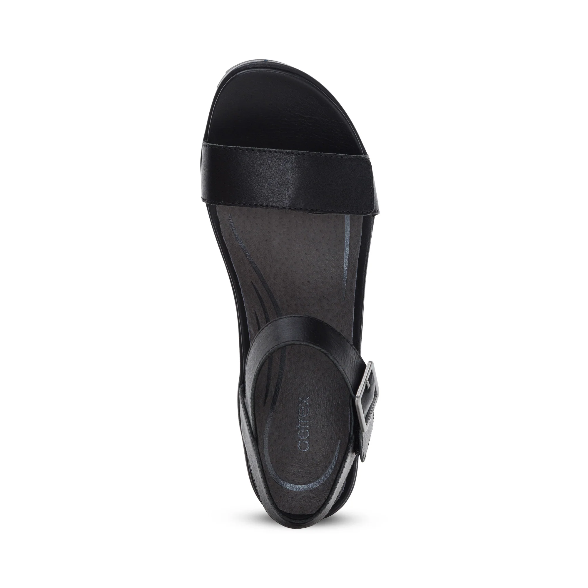 Andrea Quarter Strap Wedge  - Black - Image 5