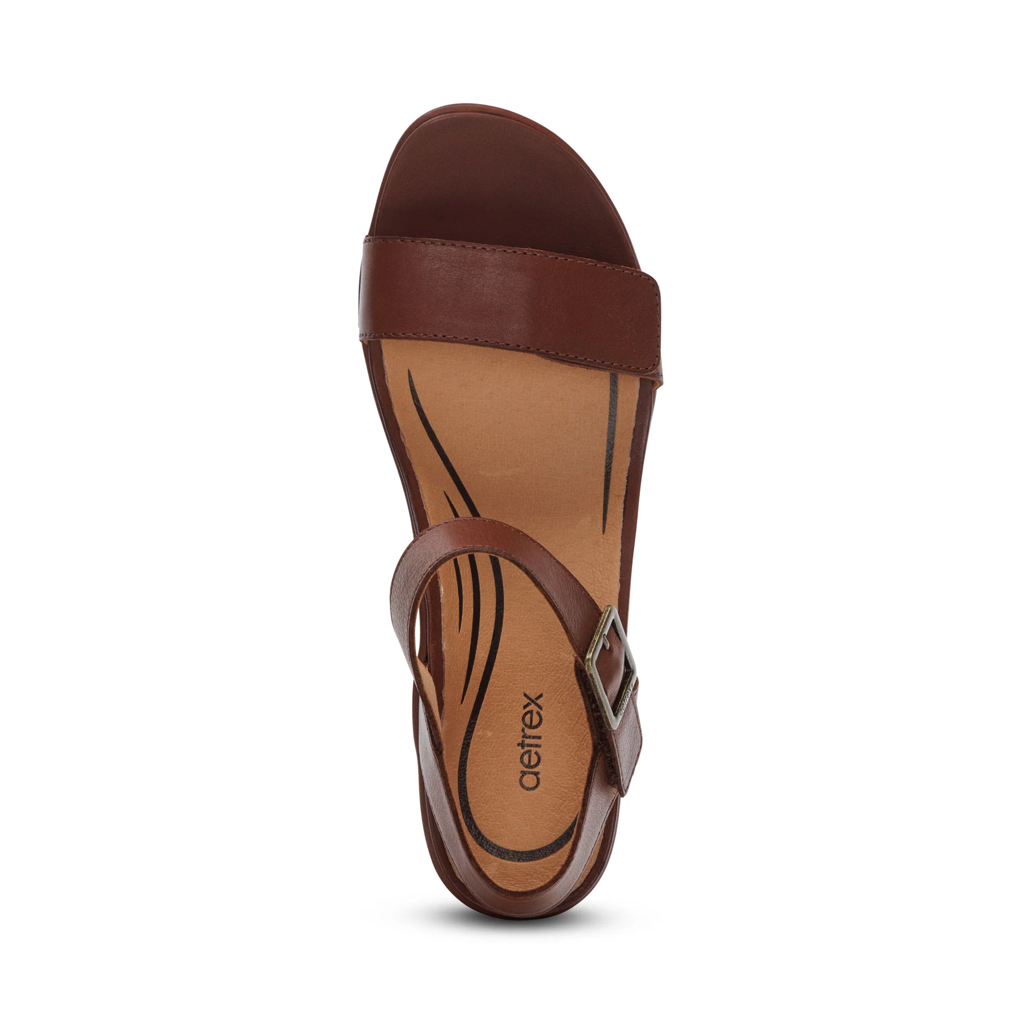 Andrea Quarter Strap Wedge  - Walnut - Image 5