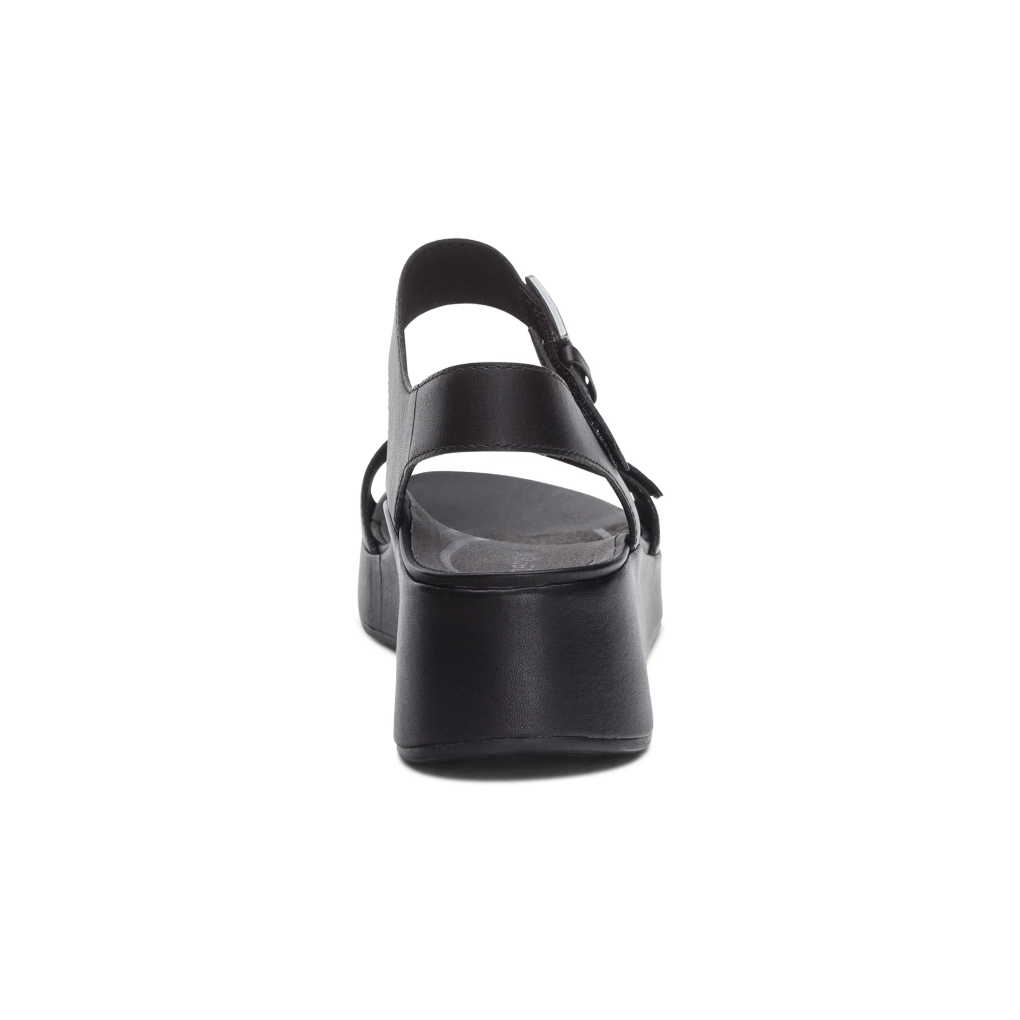 Ariel Adjustable Quarter Strap Wedge  - Black - Image 3