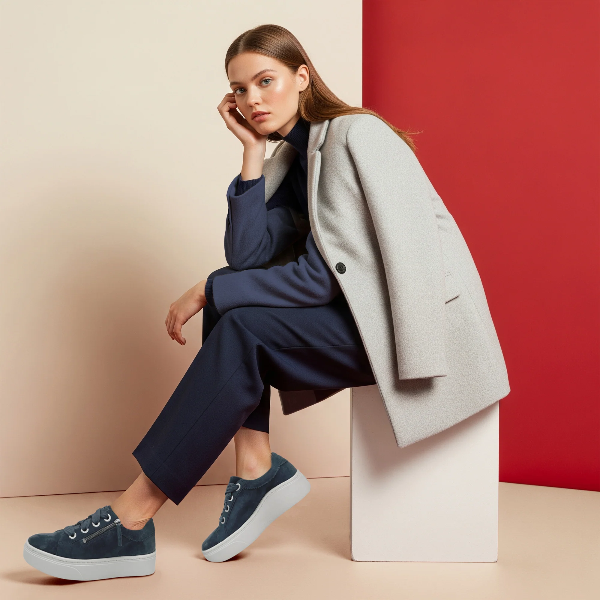 Aubrey Arch Support Platform Sneaker - Navy - Image 8