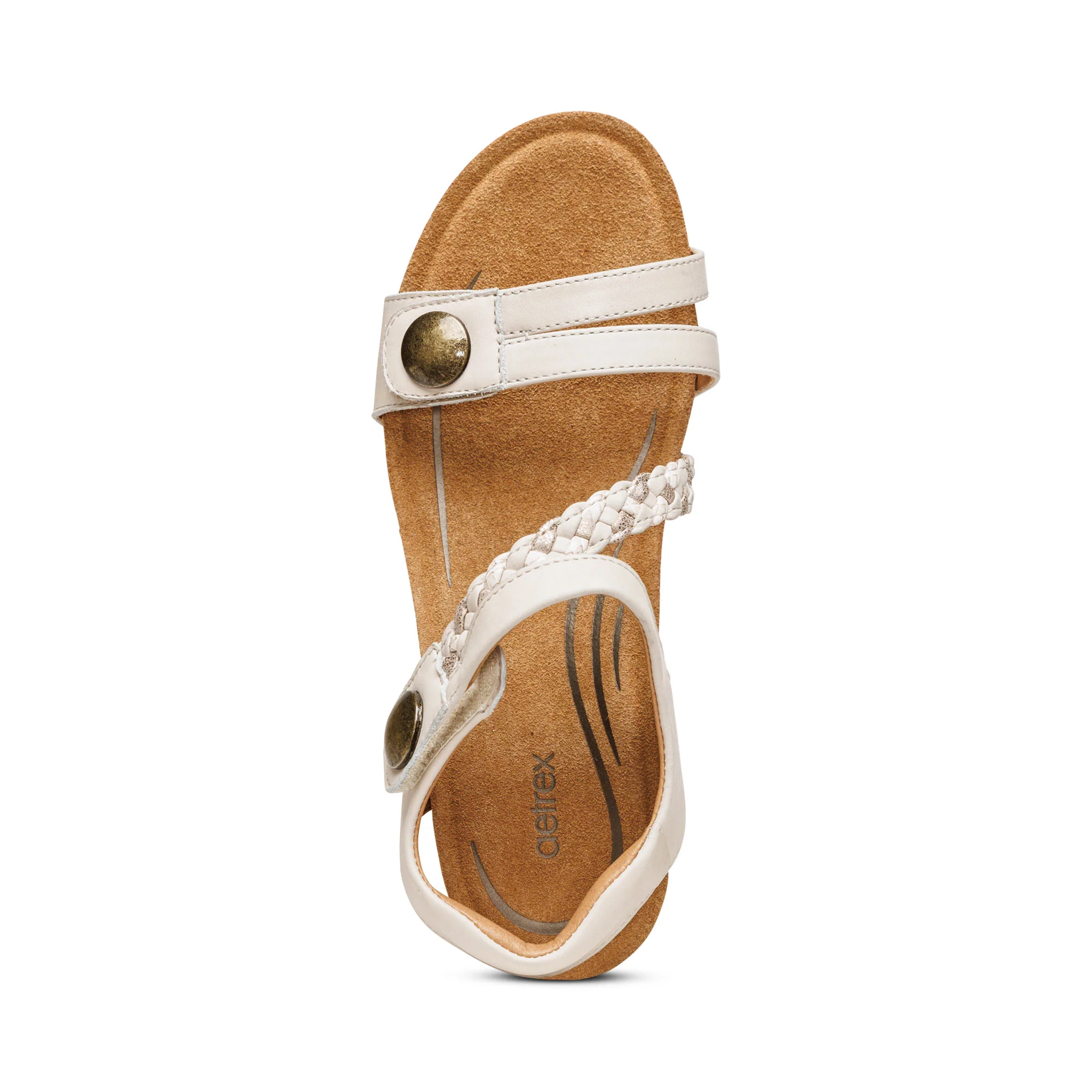 Avril Quarter Strap Wedge - White - Image 4