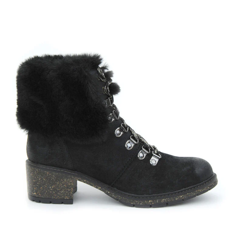 Brooklyn Fur Lace-Up Boot - Black - Image 2