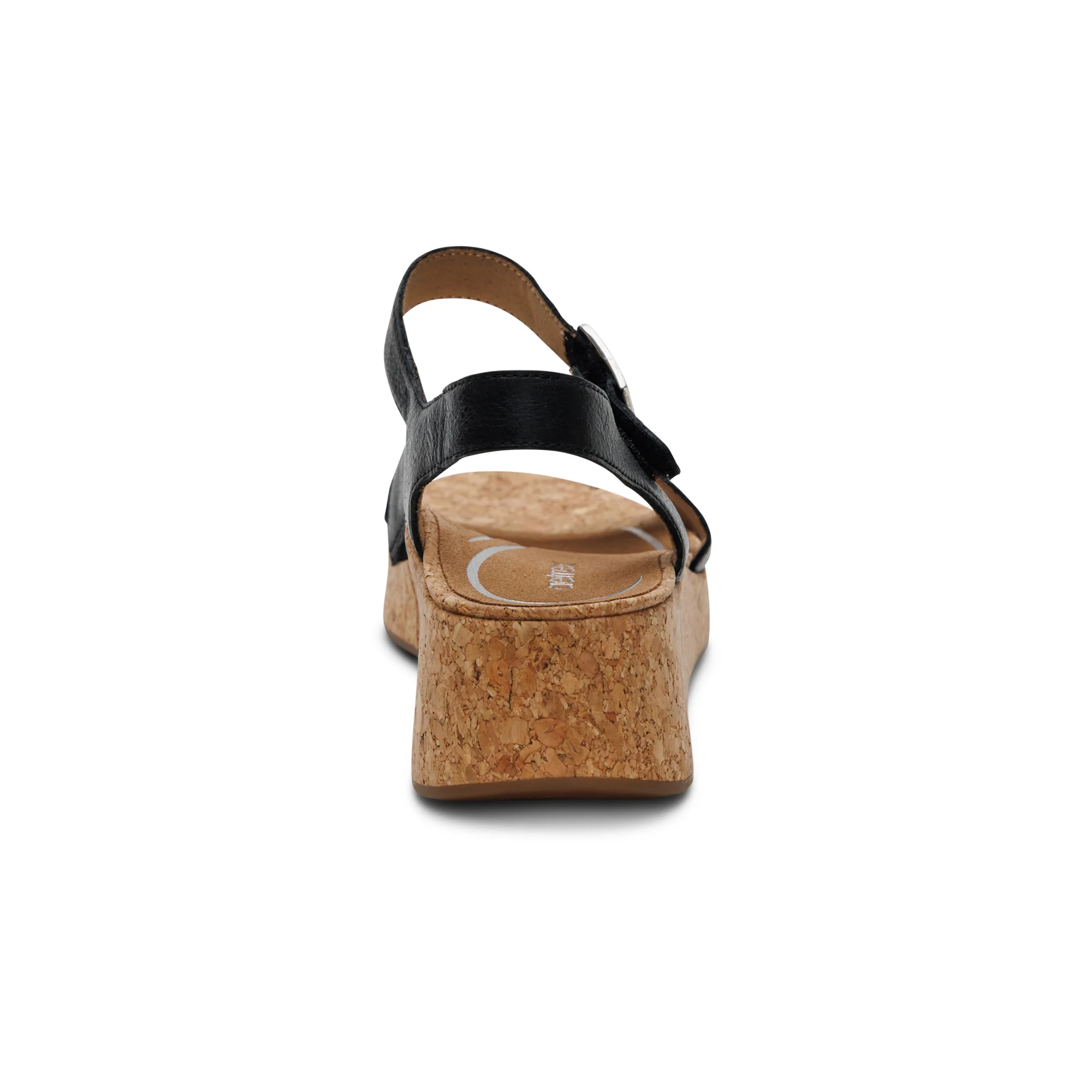 Flora Adjustable Quarter Strap Wedge  - Black - Image 3