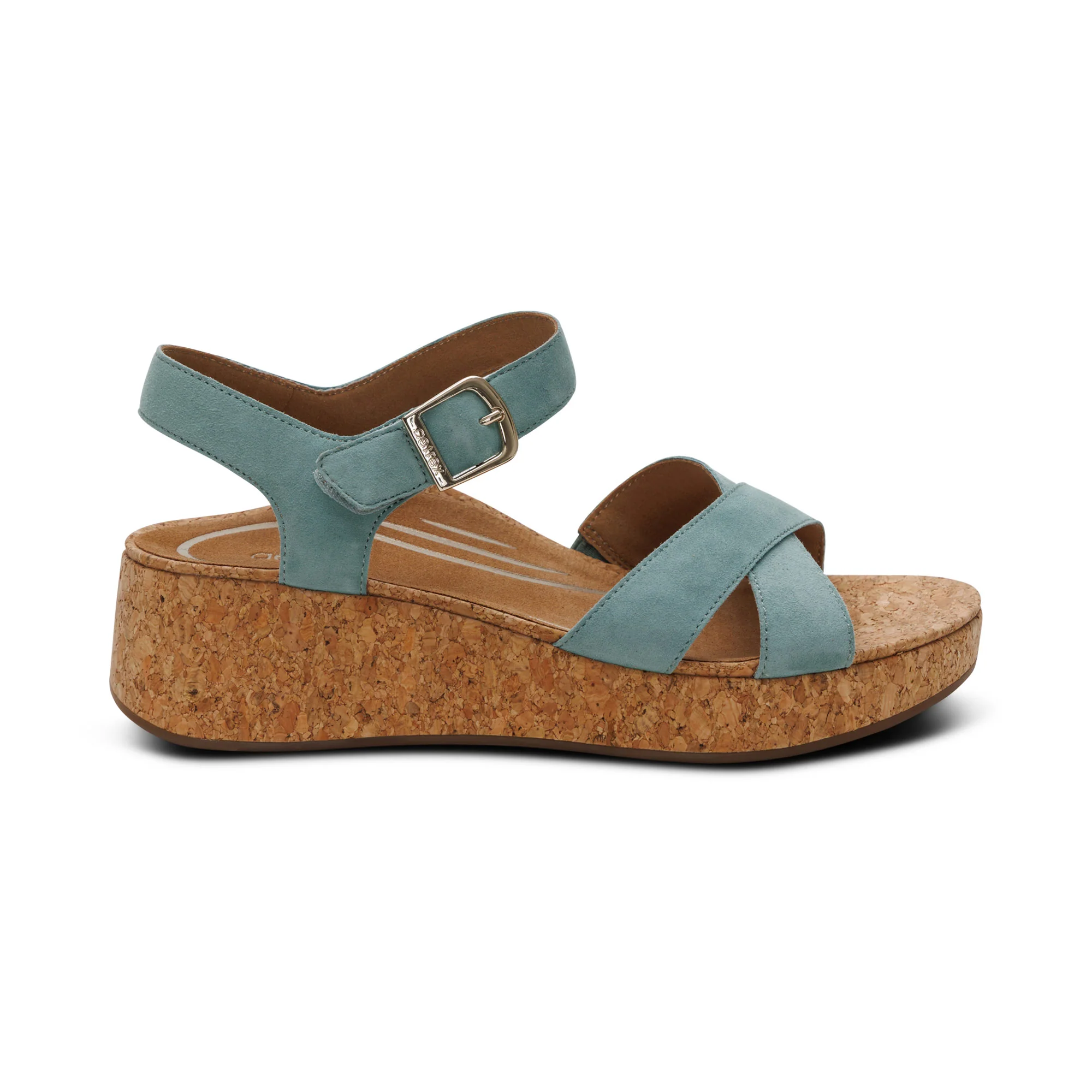 Flora Adjustable Quarter Strap Wedge  - Sage - Image 2