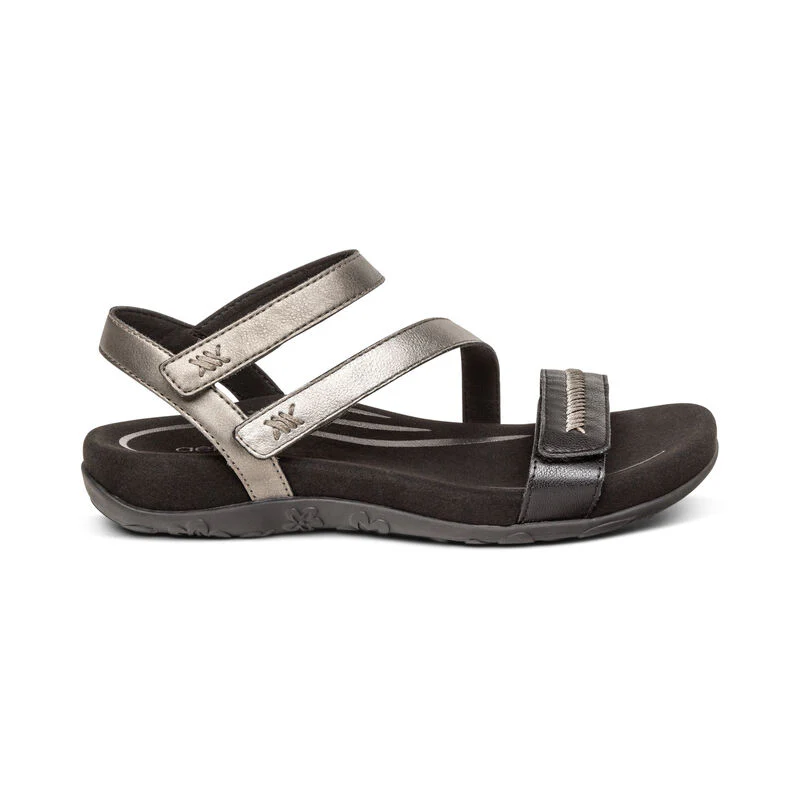 Gabby Adjustable Quarter Strap Sandal - Black Multi - Image 2