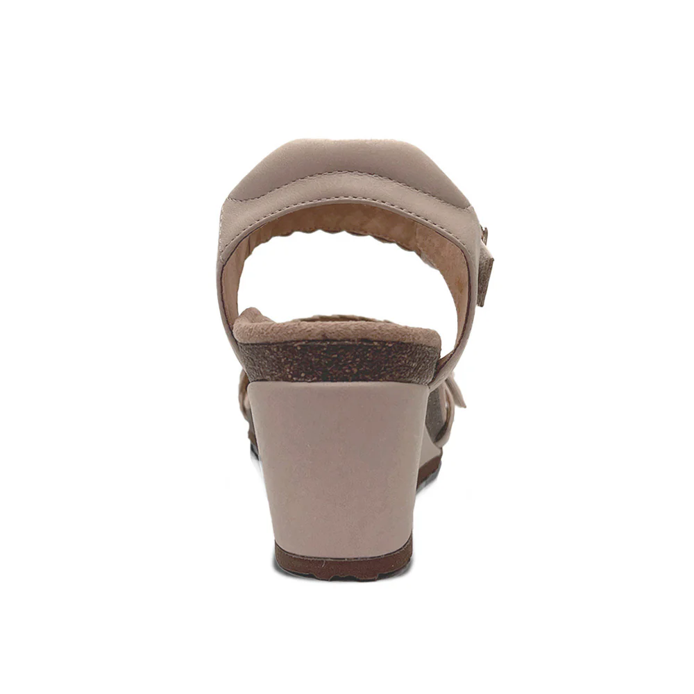 Grace Adjustable Woven Wedge - Bone - Image 3