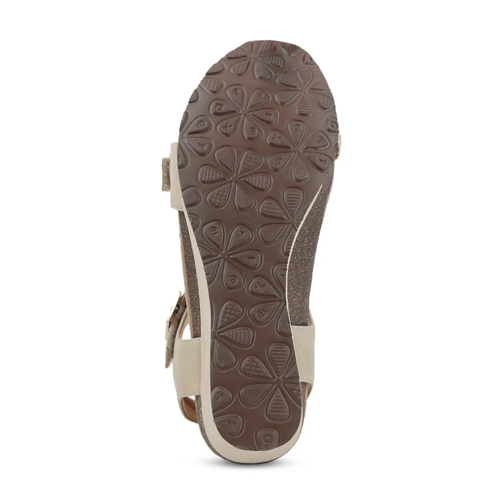 Grace Adjustable Woven Wedge - Bone - Image 6