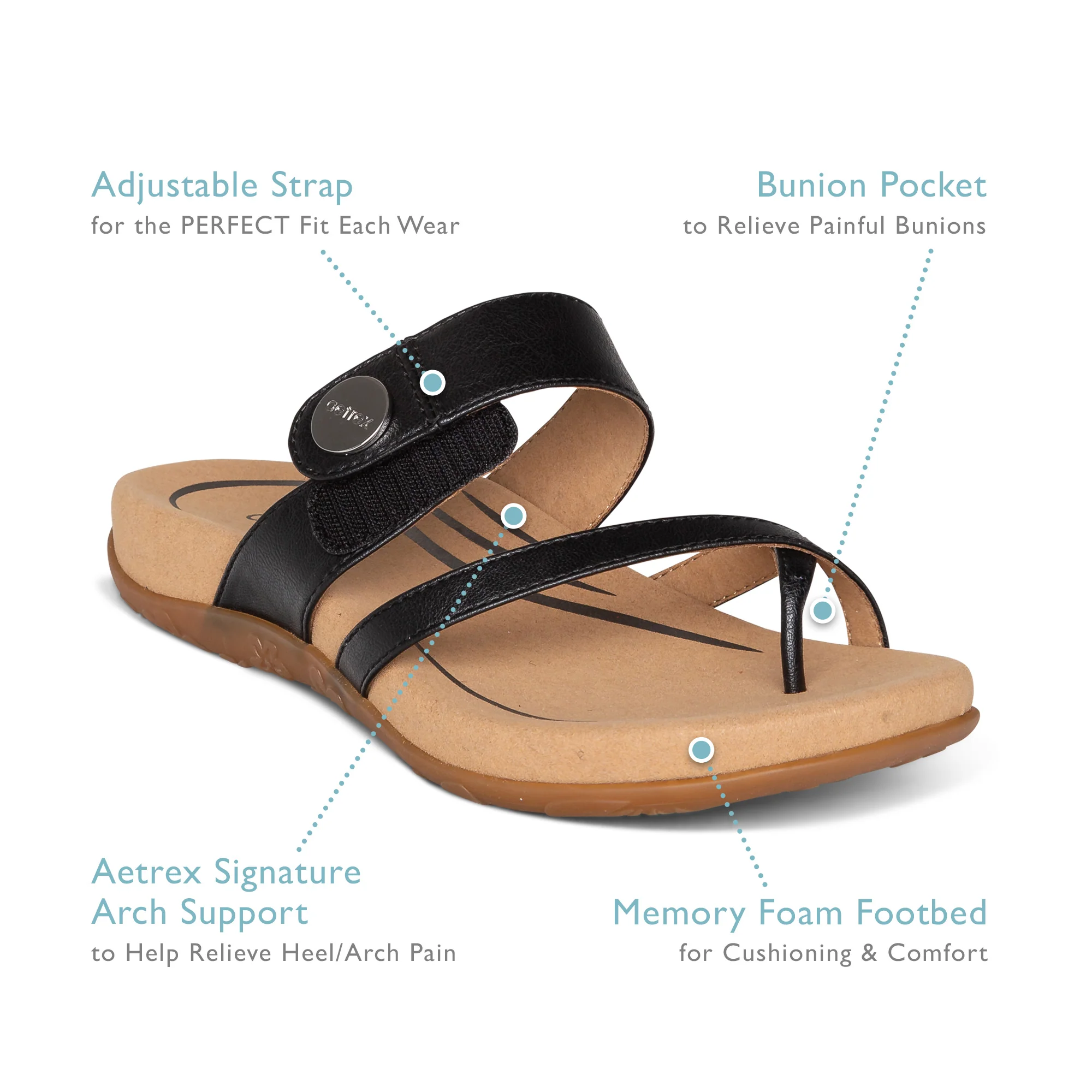 Izzy Adjustable Slide Sandal - Pewter Sparkle - Image 6