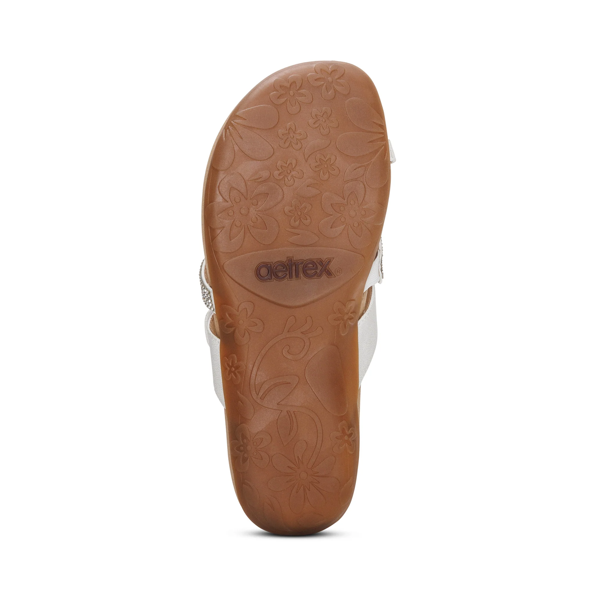 Izzy Adjustable Slide Sandal - White Sparkle - Image 6