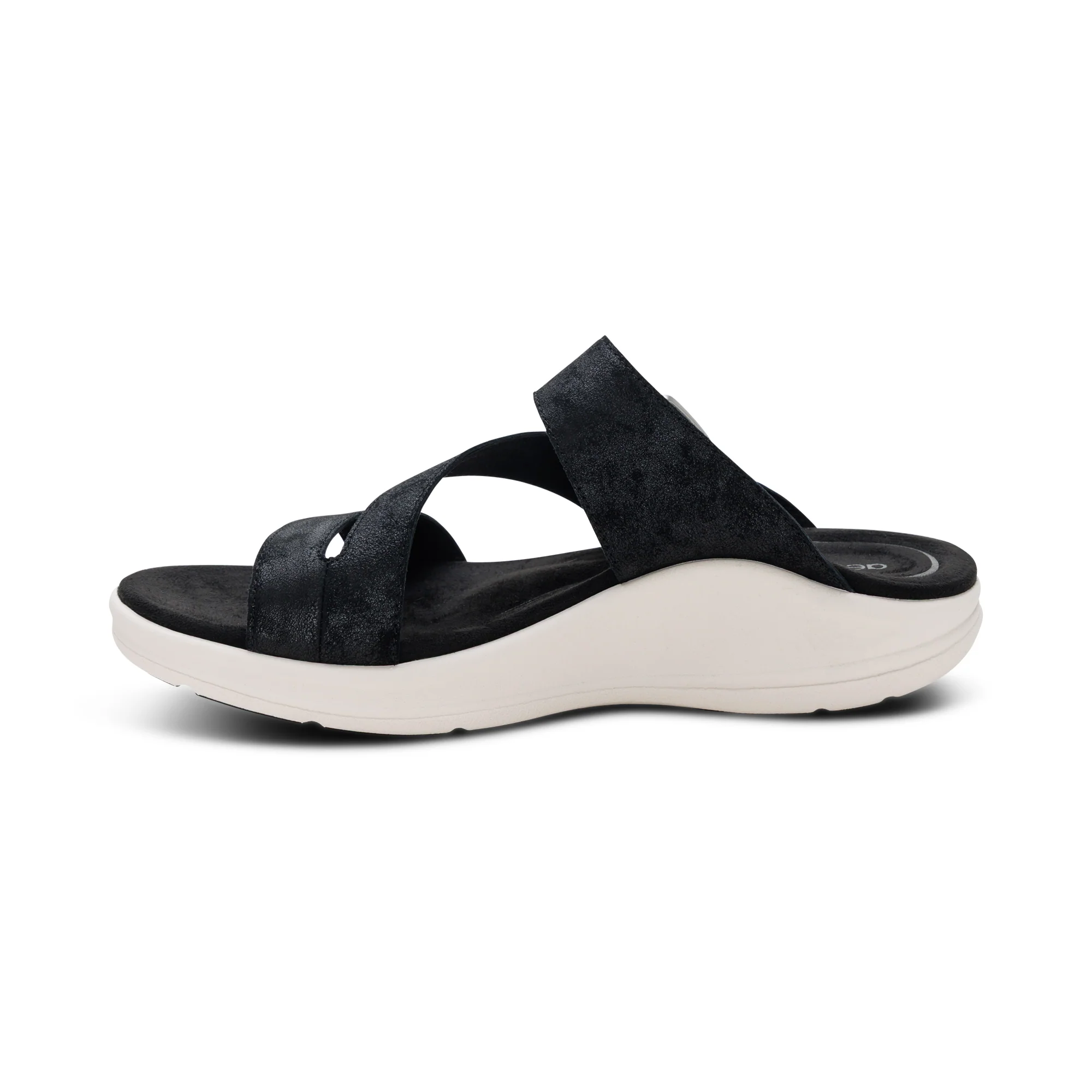 Jenny Adjustable Slide Sandal - Black - Image 5