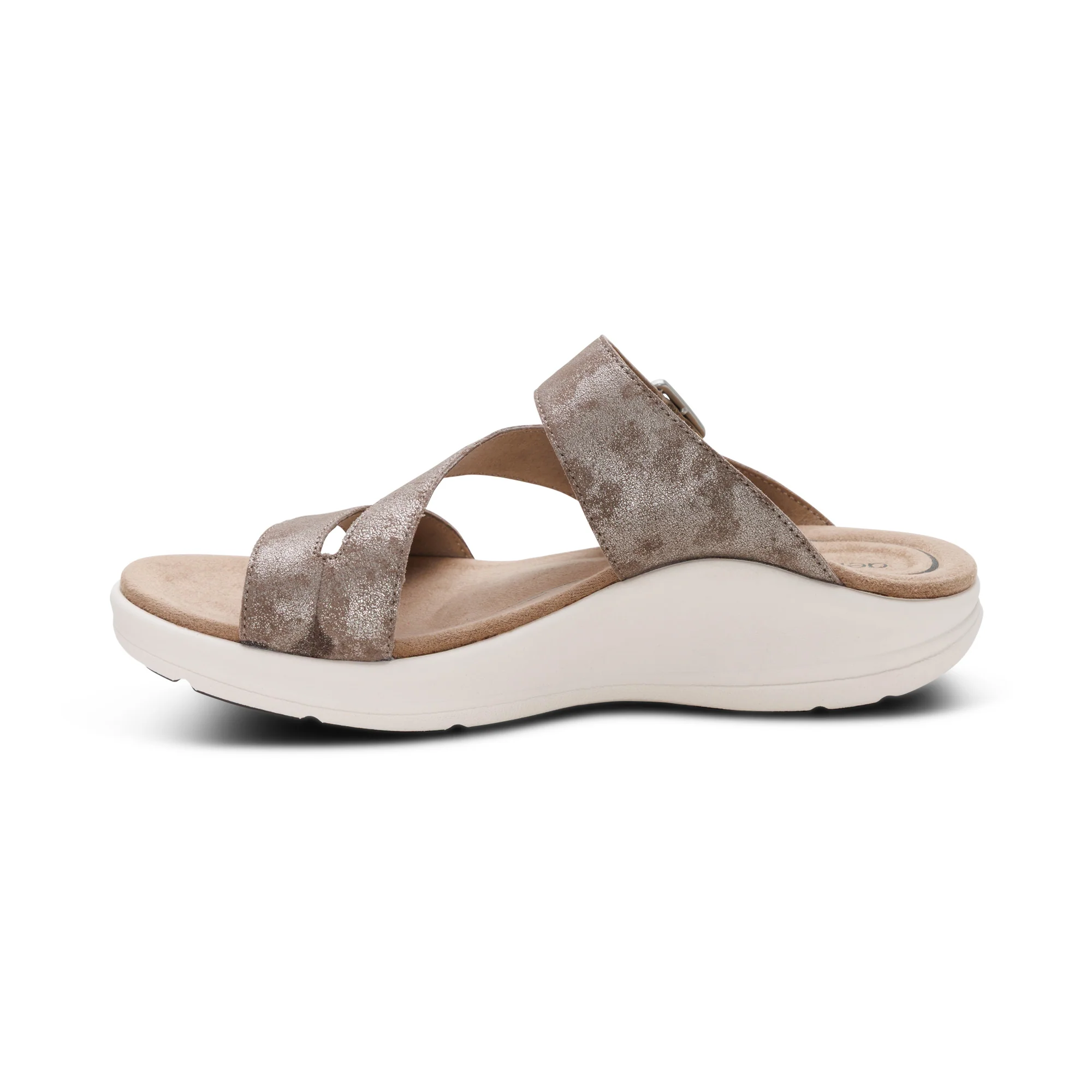 Jenny Adjustable Slide Sandal - Taupe - Image 5