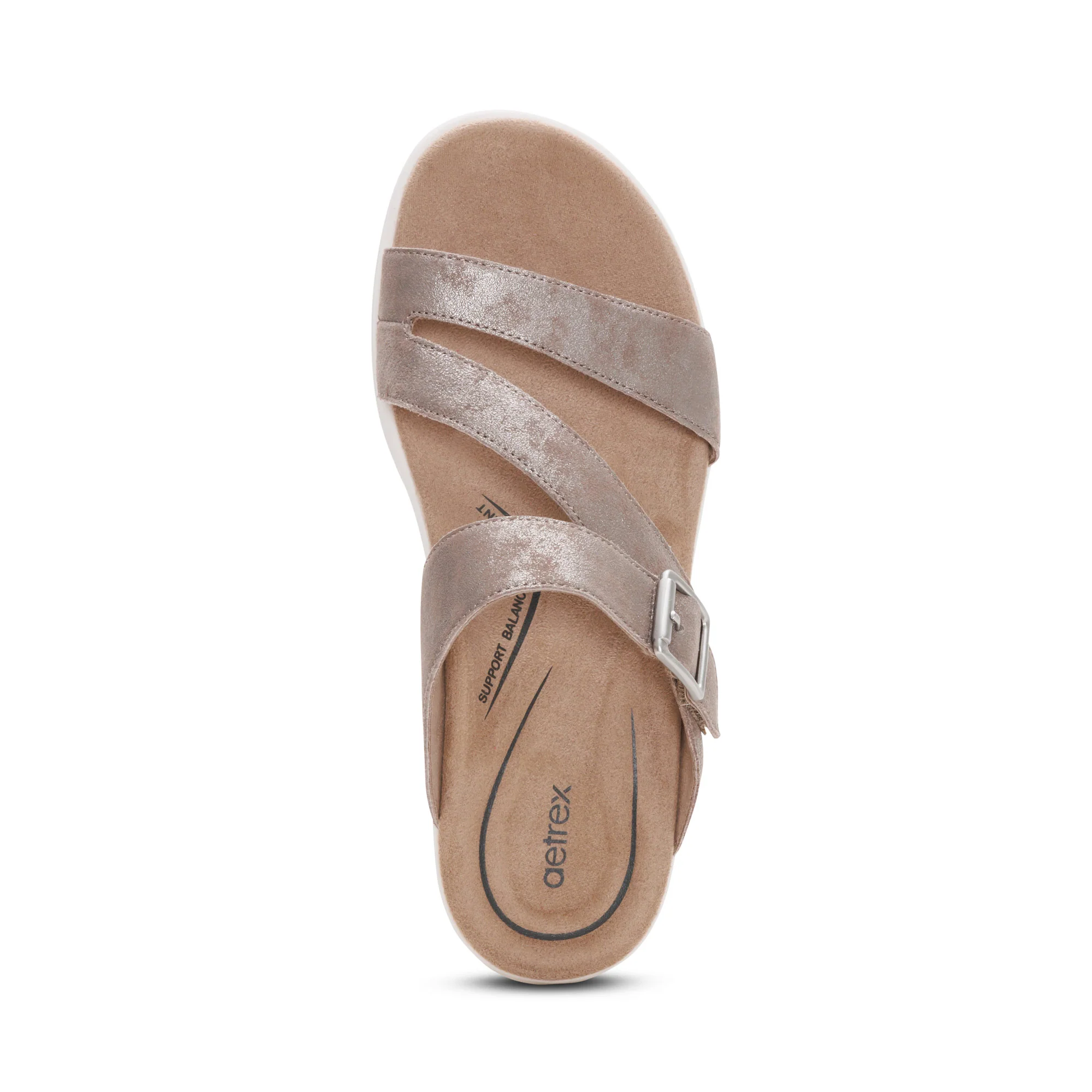 Jenny Adjustable Slide Sandal - Taupe - Image 6