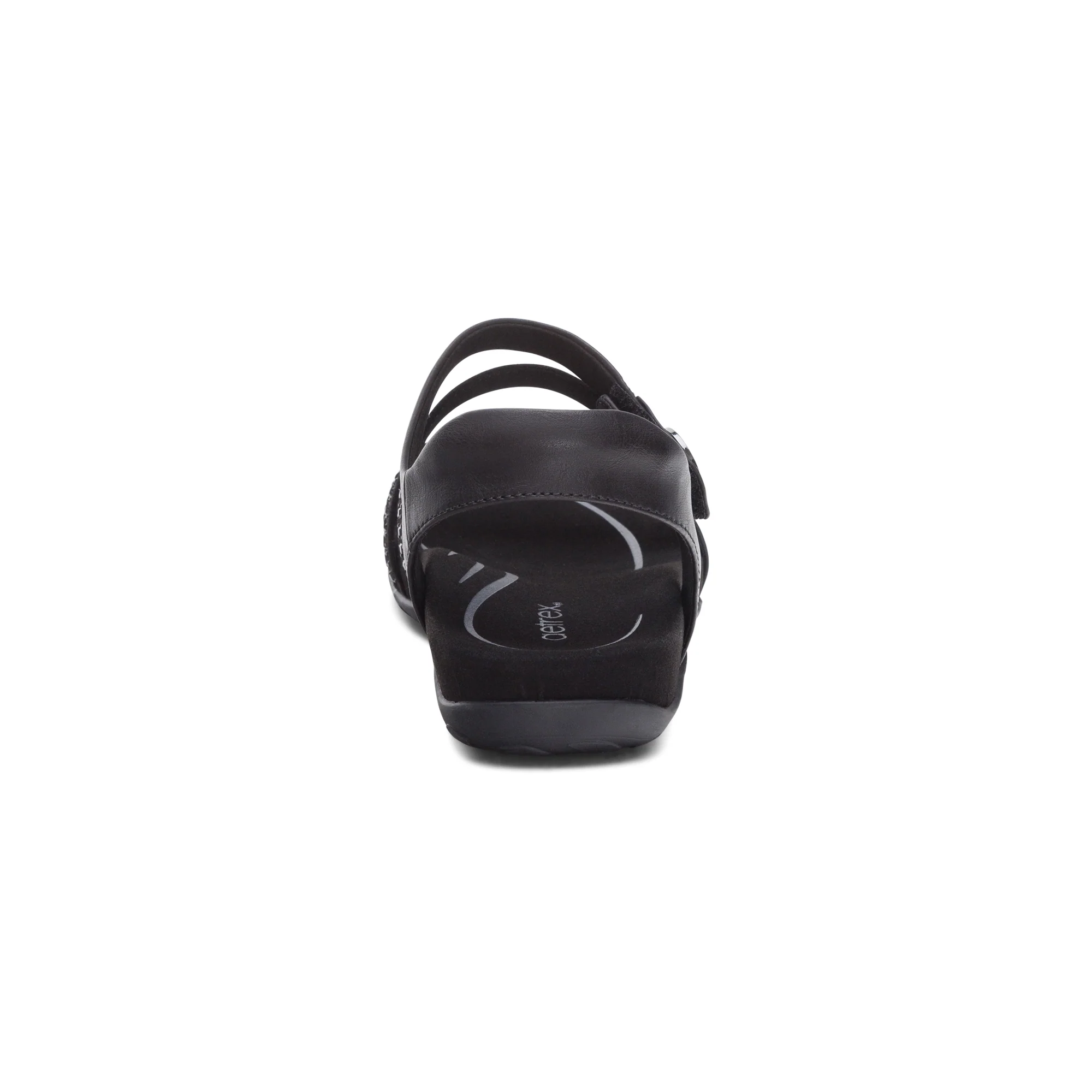 Jess Adjustable Quarter Strap Sandal - Black Sparkle - Image 3