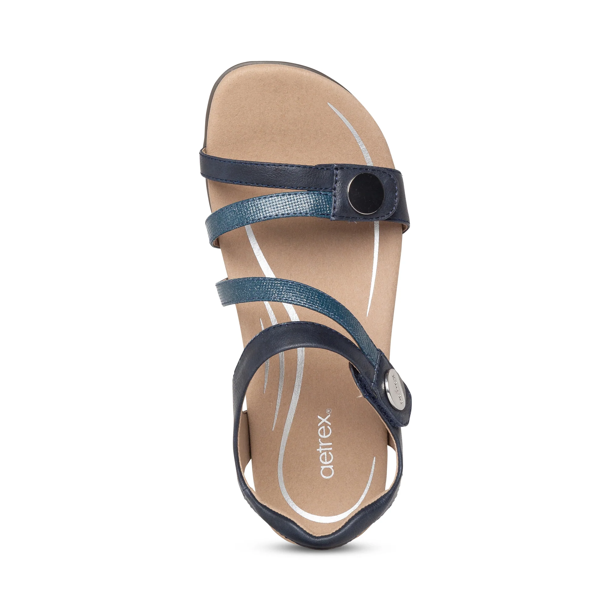 Jess Adjustable Quarter Strap Sandal - Navy - Image 5