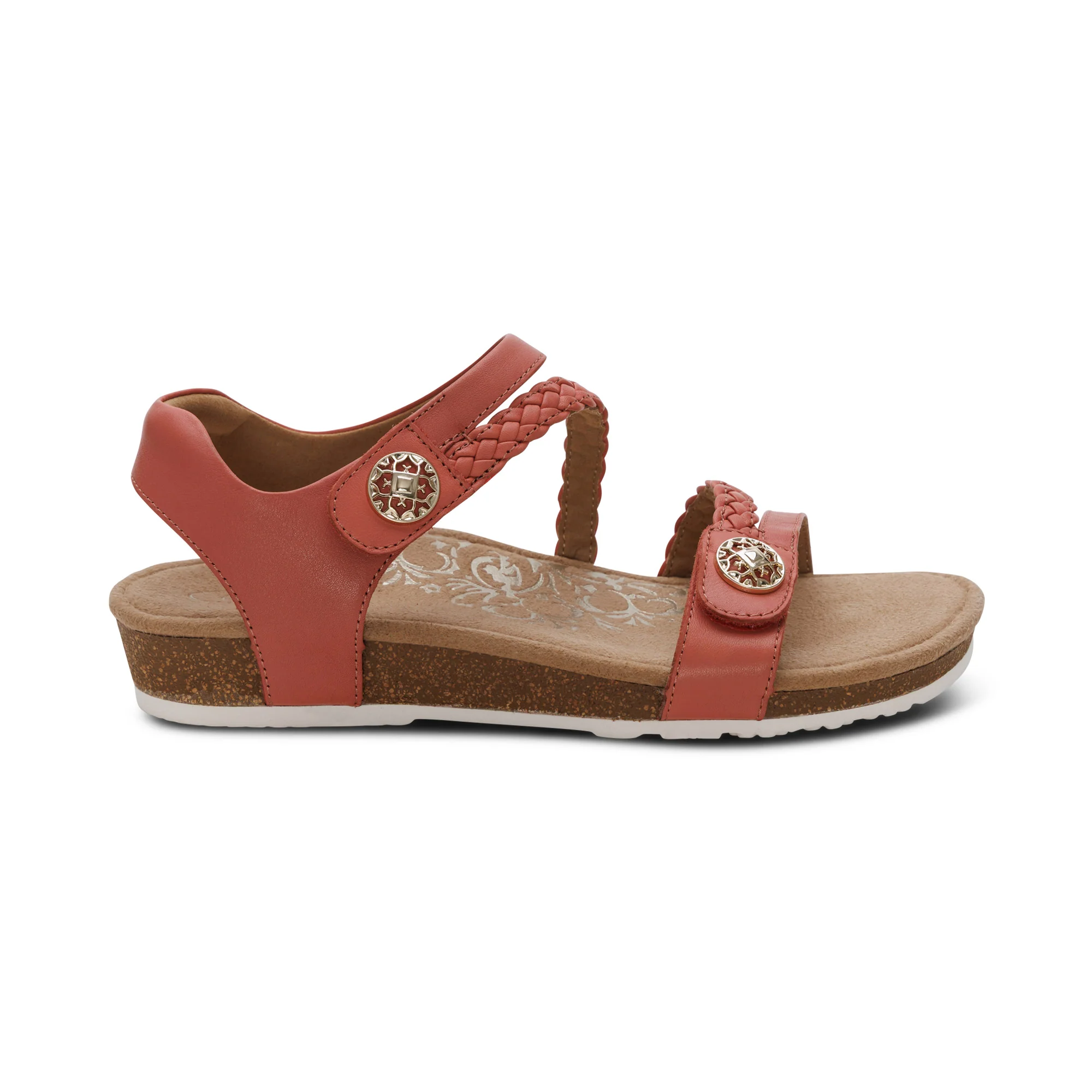 Jillian Braided Quarter Strap Sandal - Antique Rose - Image 2