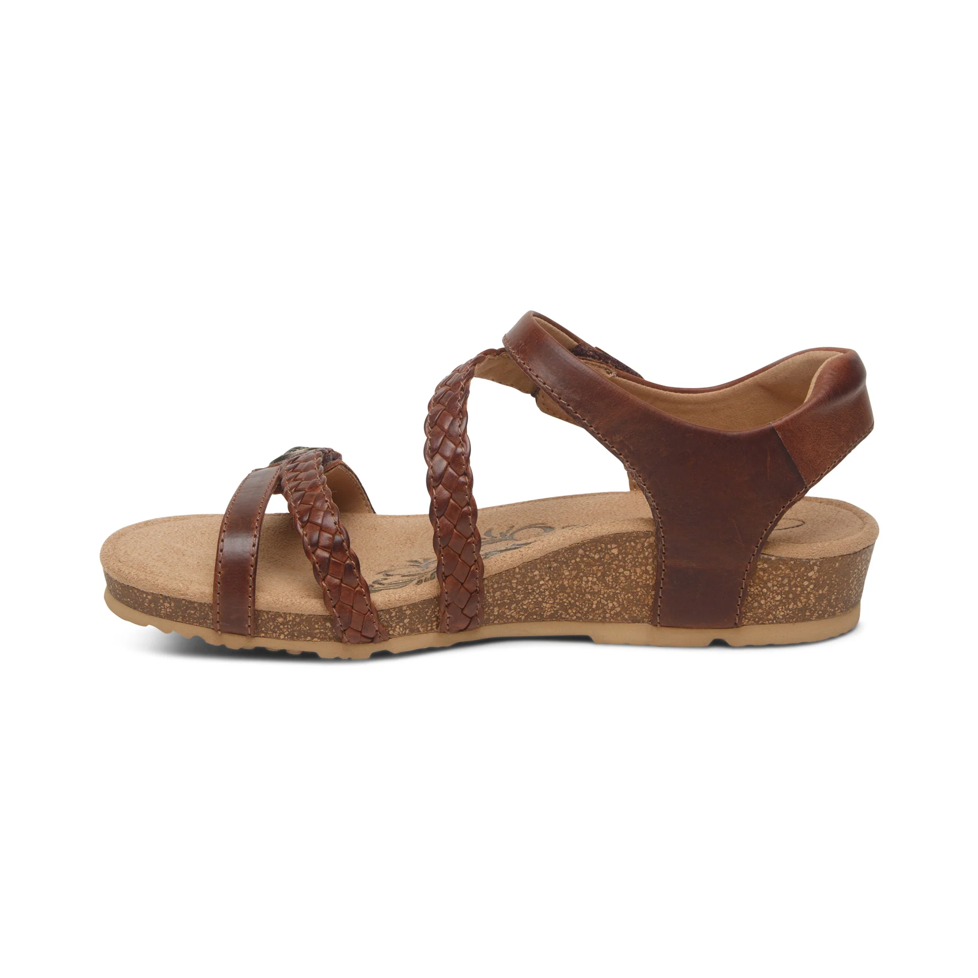 Jillian Braided Quarter Strap Sandal - Walnut - Image 3