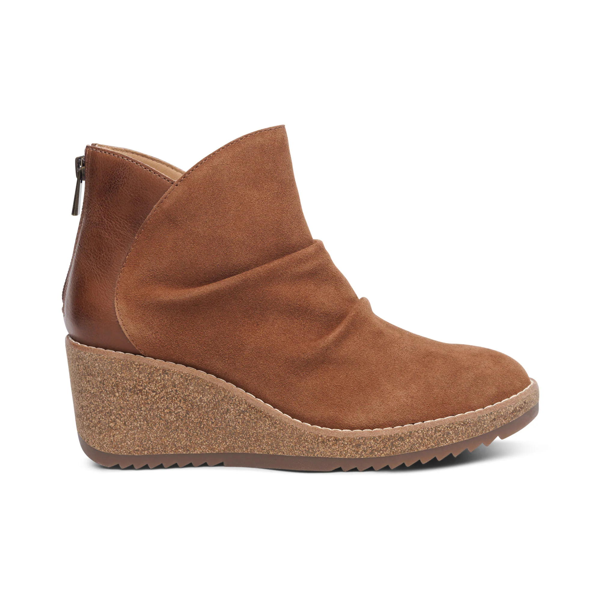 Kara Ankle Wedge Boot - Cognac - Image 2