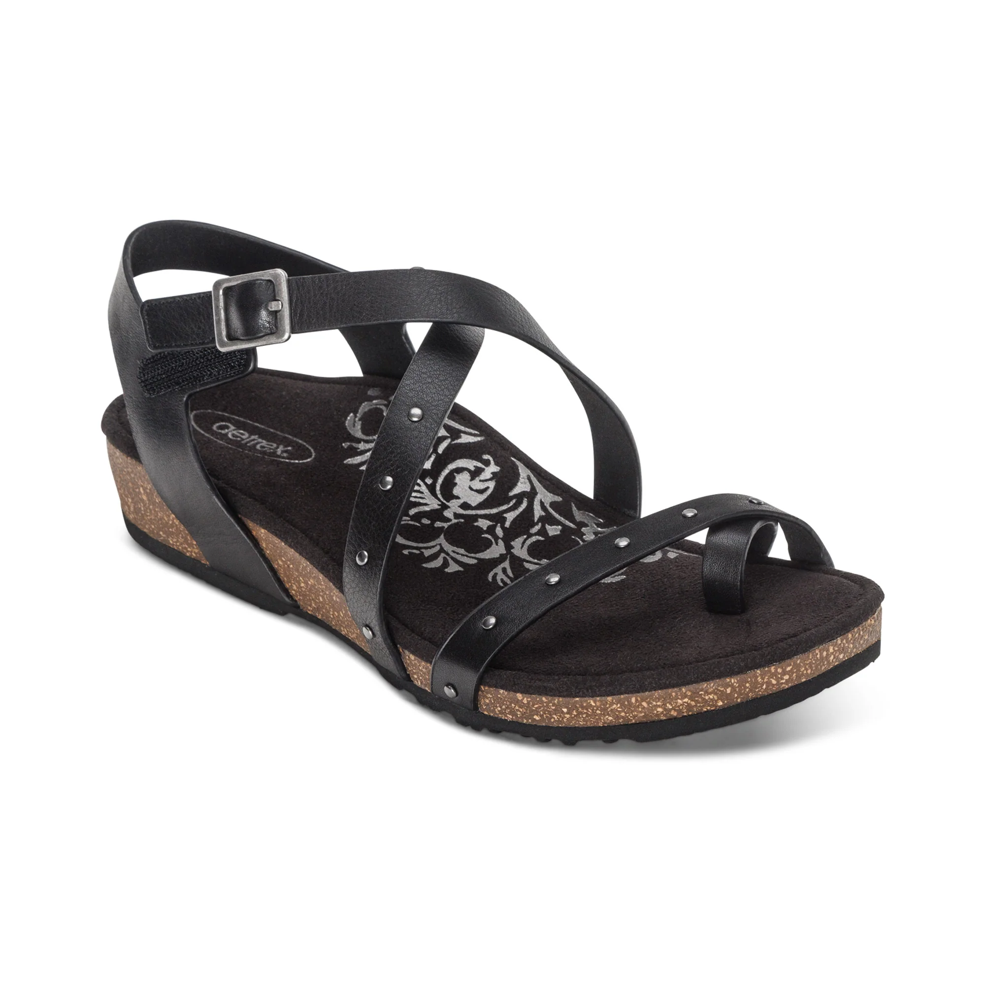 Lauren Quarter Strap Sandal - Black - Image 7