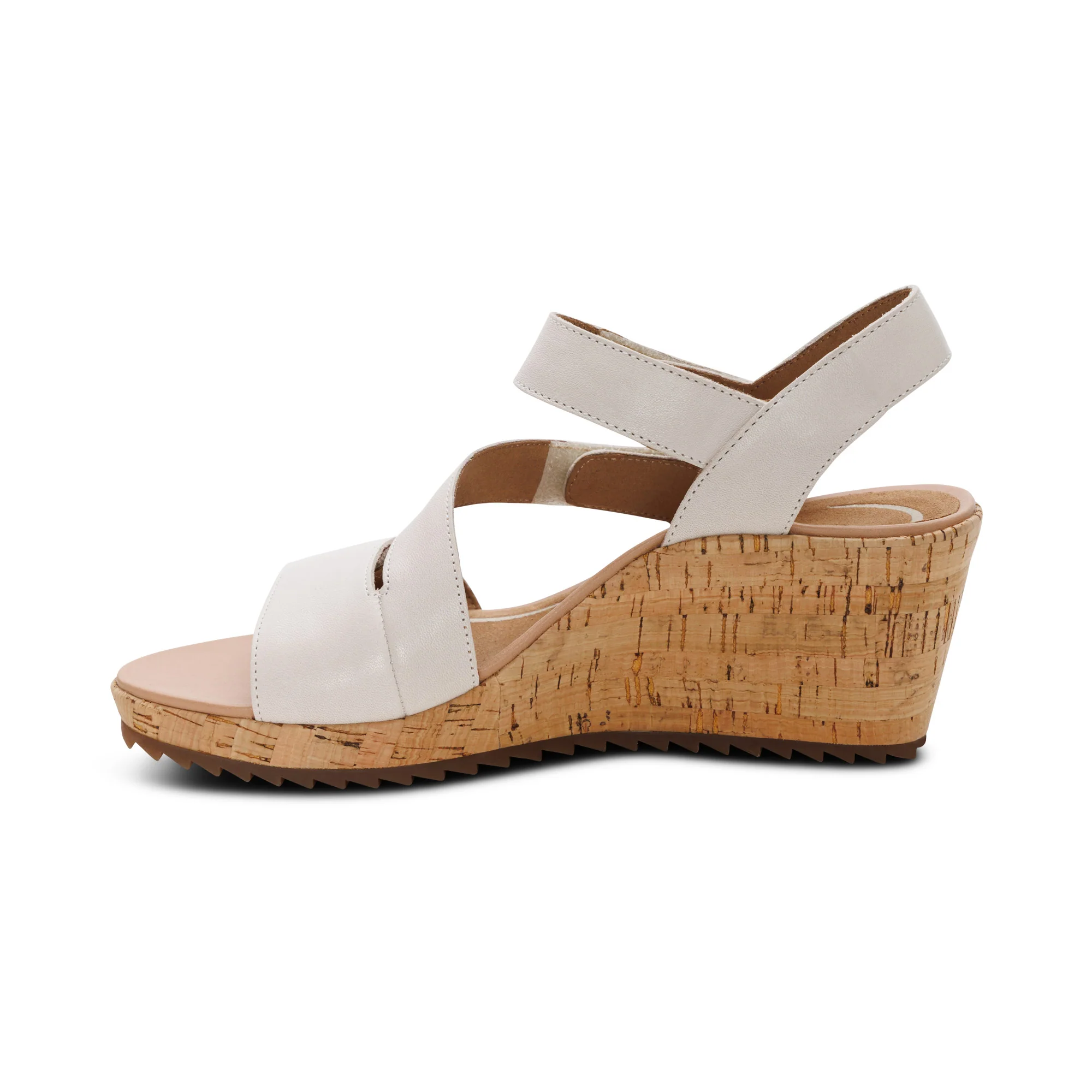 Madelyn Quarter Strap Wedge  - Off White - Image 4