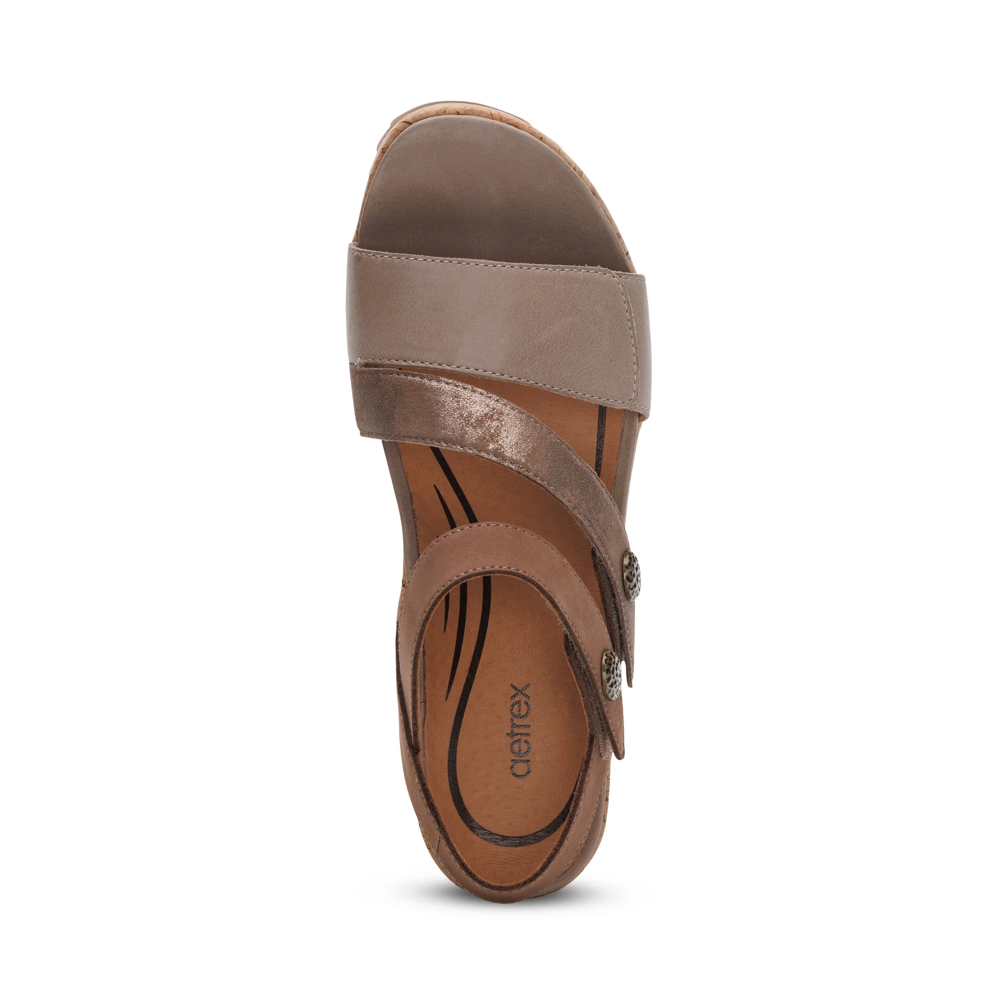 Madelyn Quarter Strap Wedge  - Taupe Multi - Image 5