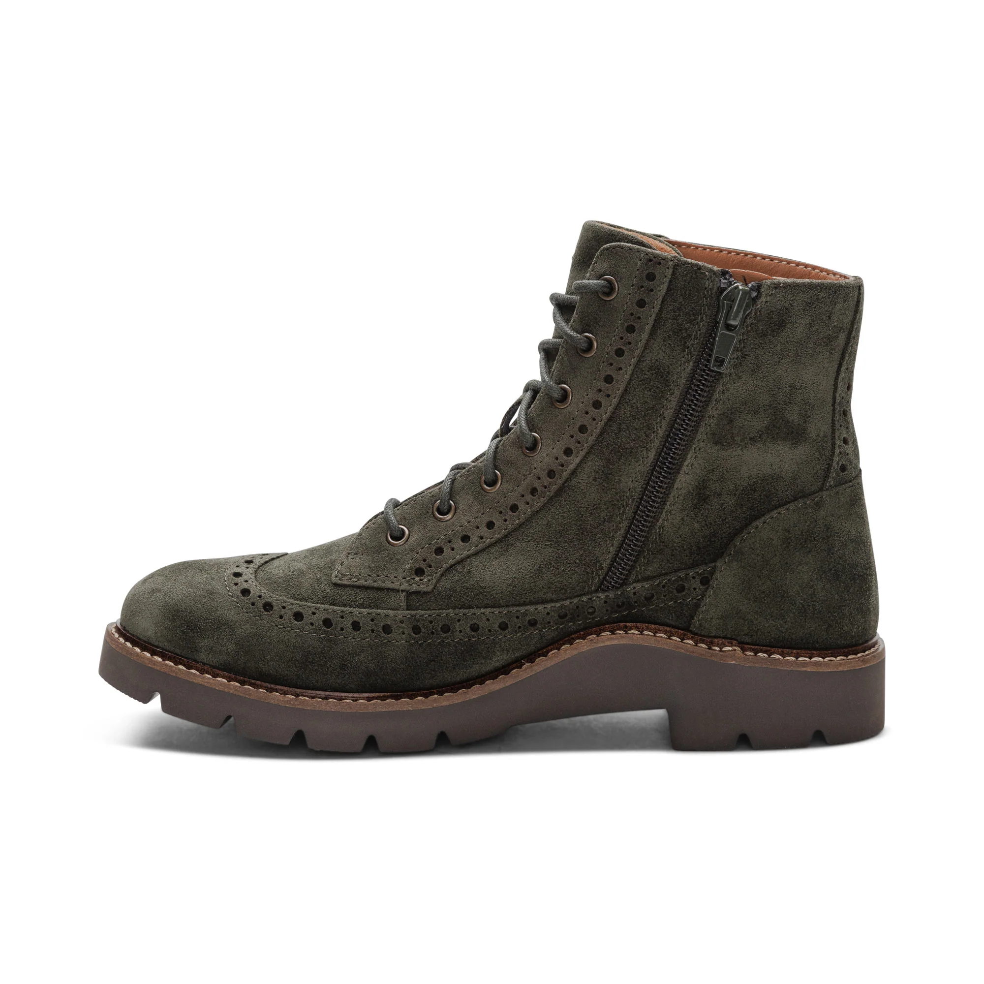 Margot Lace-Up Boot - Dark Green - Image 4