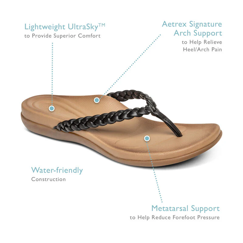 Rachel Thong Sandal - Pewter - Image 6