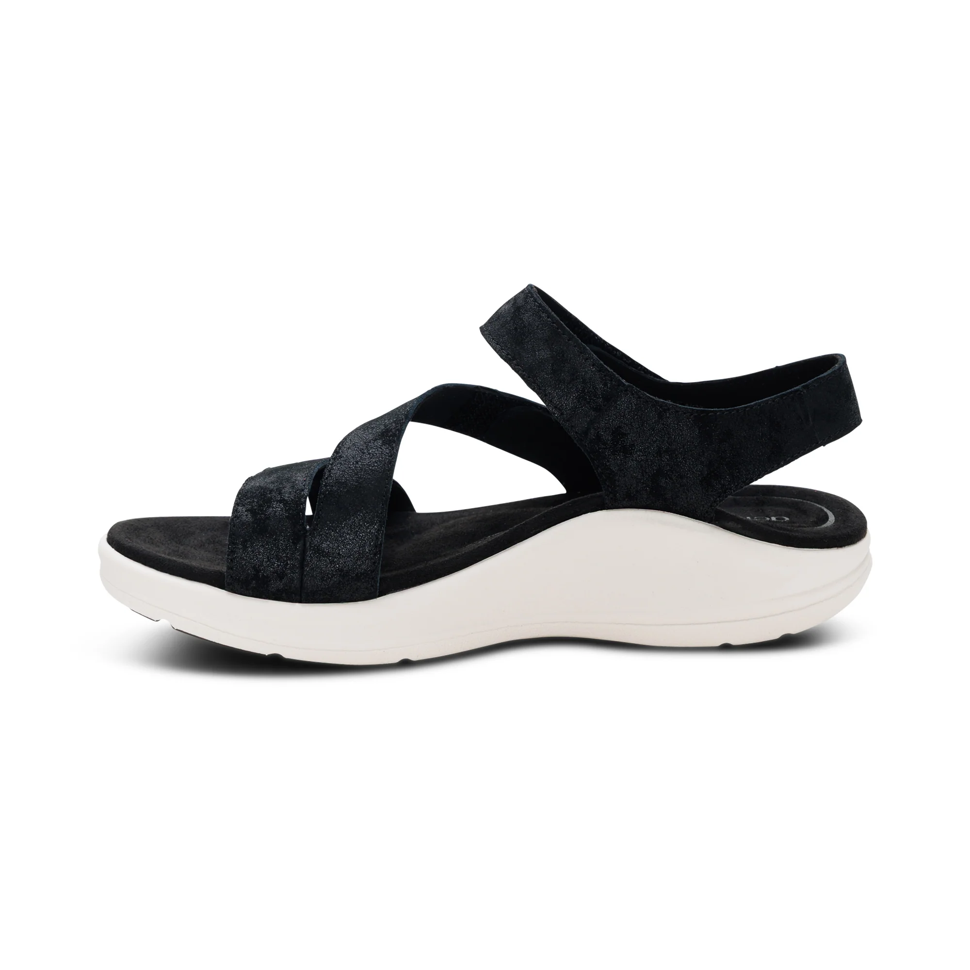 Savannah Adjustable Quarter Strap Sandal - Black - Image 5