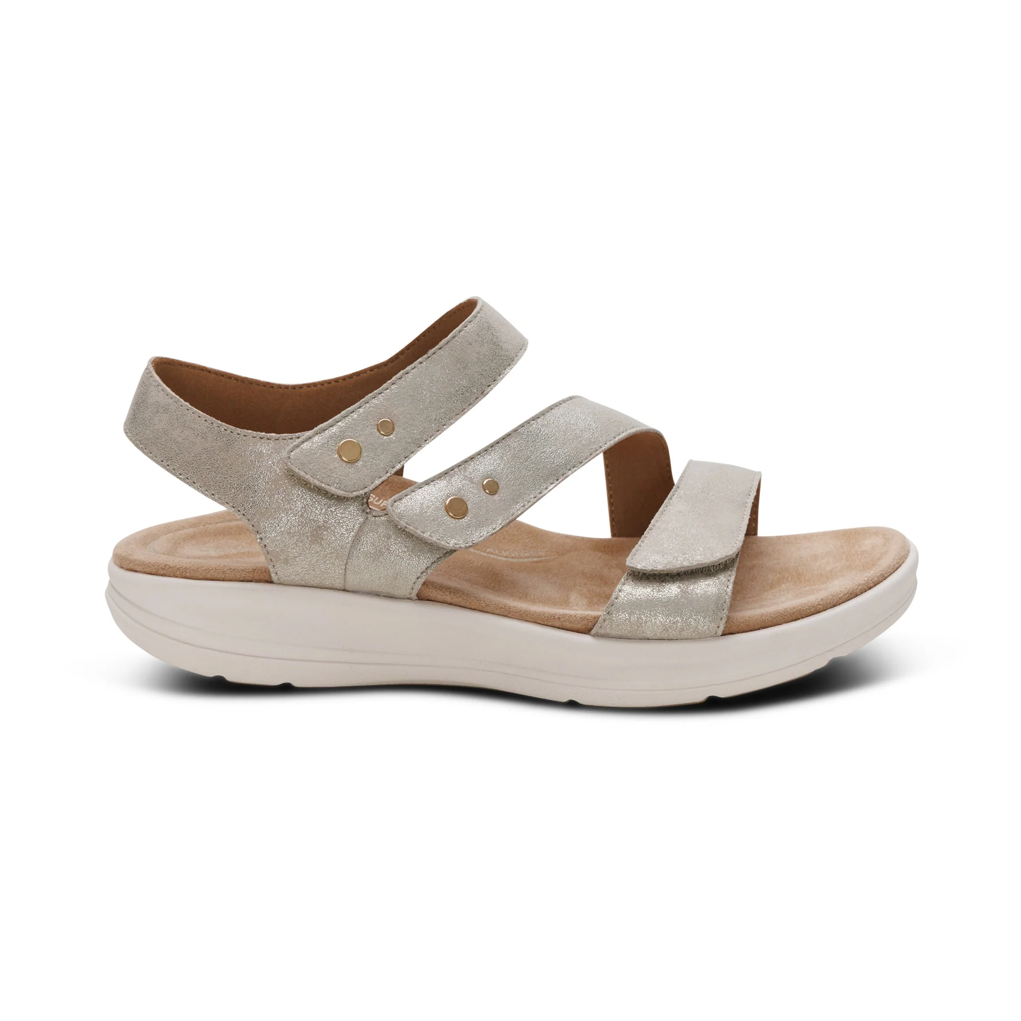 Savannah Adjustable Quarter Strap Sandal - Champagne - Image 3