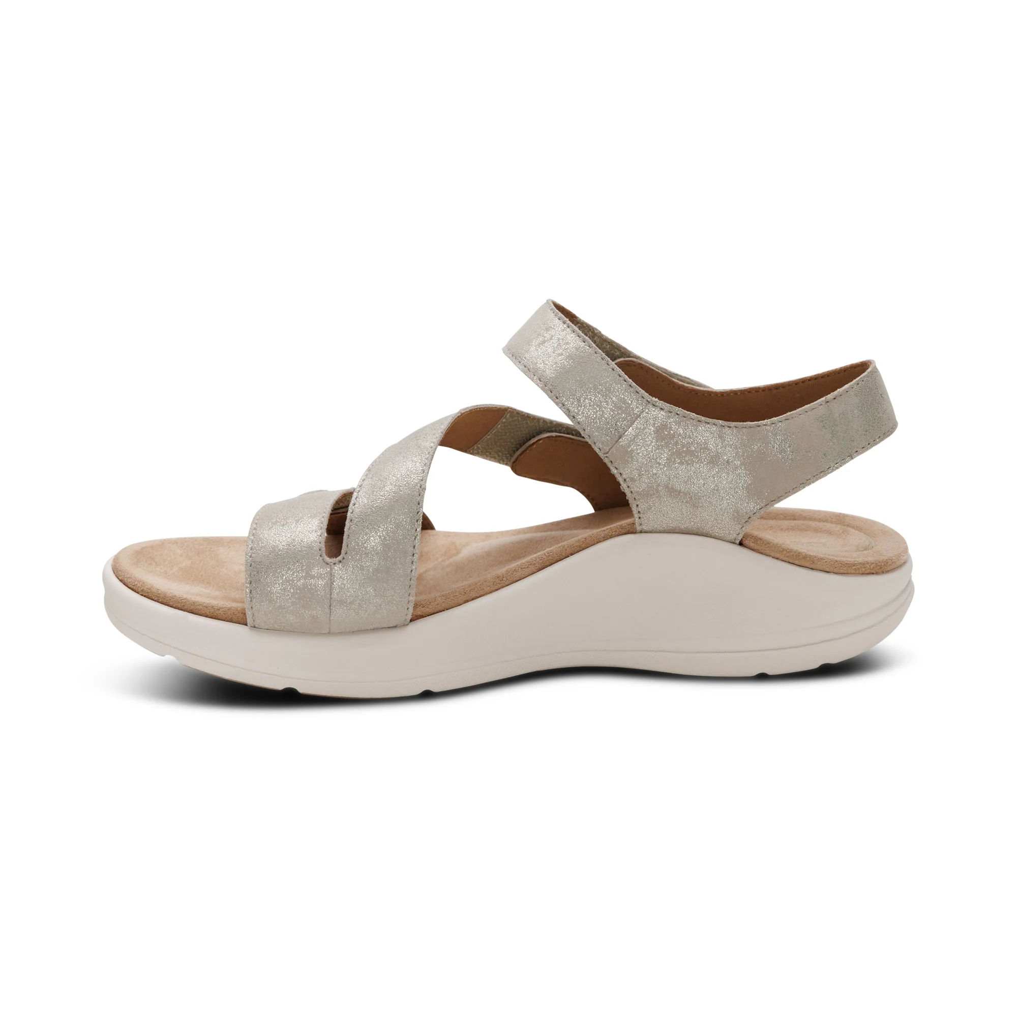 Savannah Adjustable Quarter Strap Sandal - Champagne - Image 5