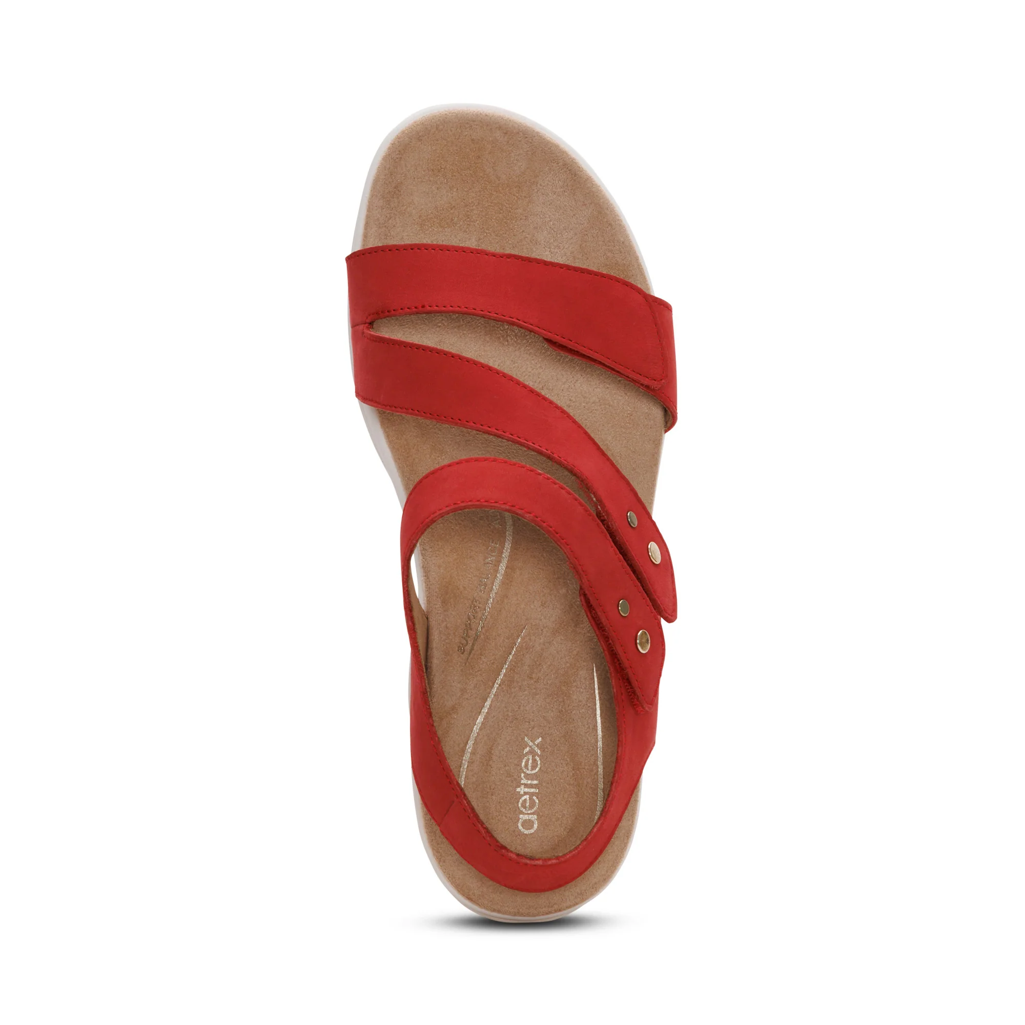 Savannah Adjustable Quarter Strap Sandal - Red - Image 6