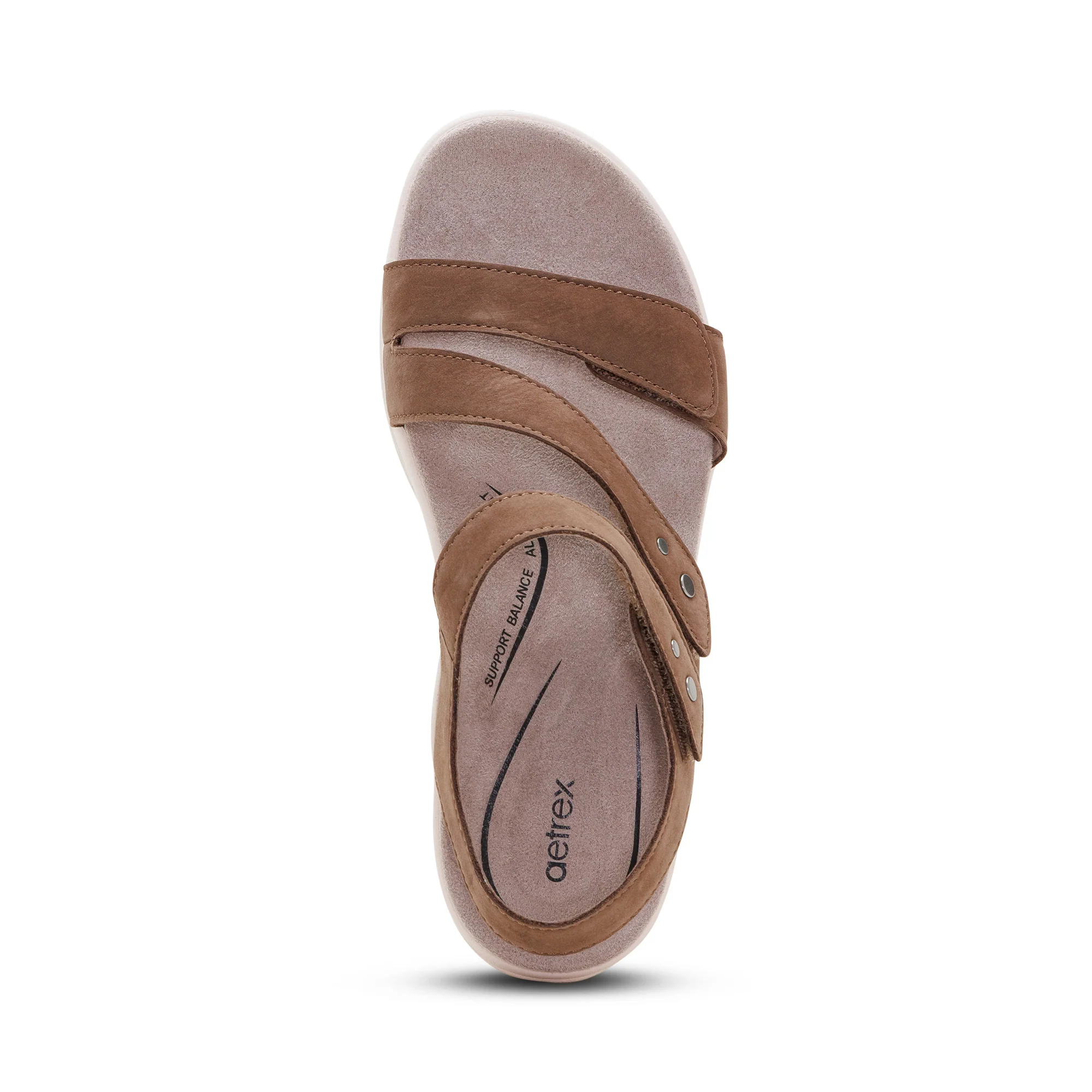 Savannah Adjustable Quarter Strap Sandal - Taupe - Image 6