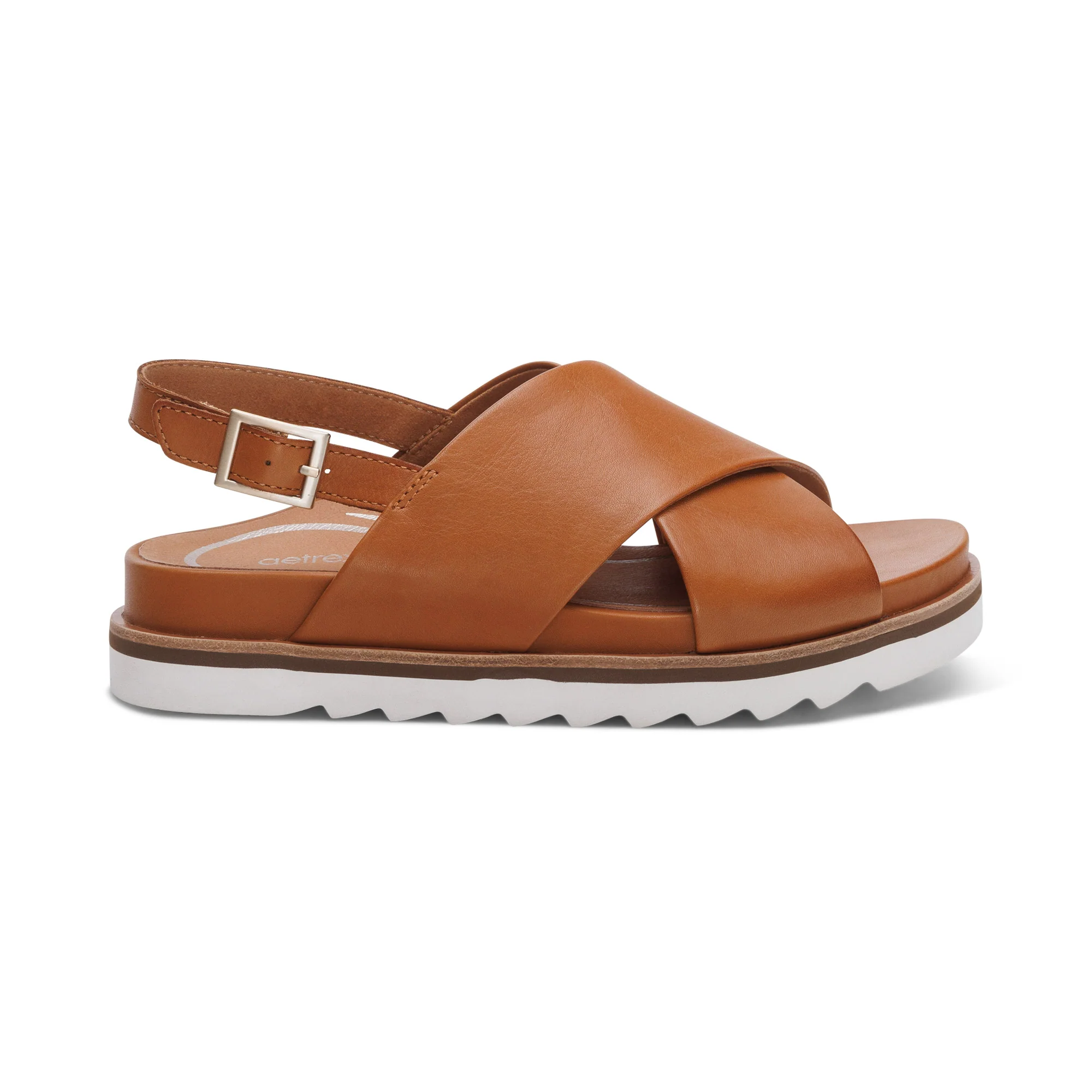 Thea Back Strap Cork Flat Sandal  - Ginger - Image 2