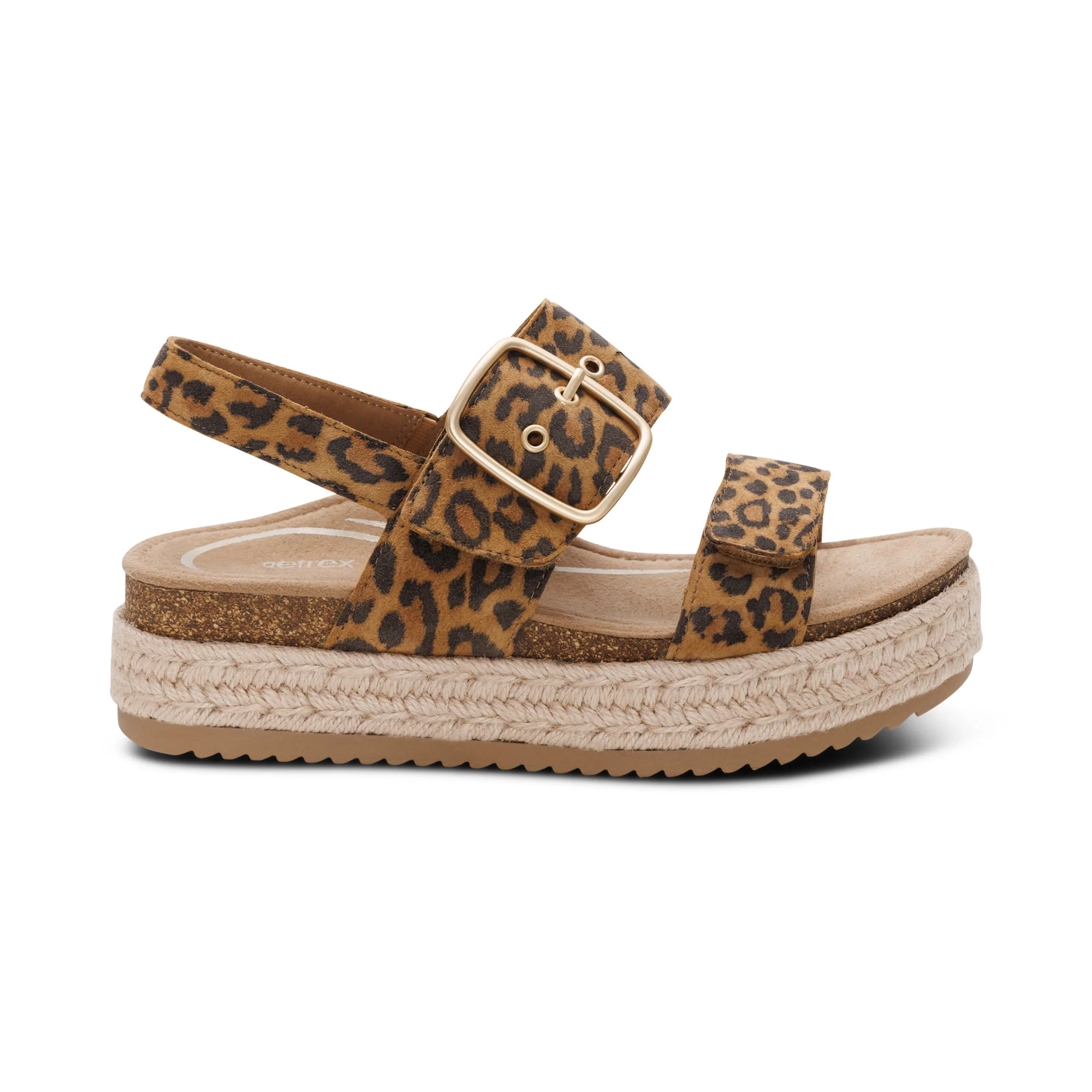 Vania Arch Support Platform Sandal - Leopard - Image 2