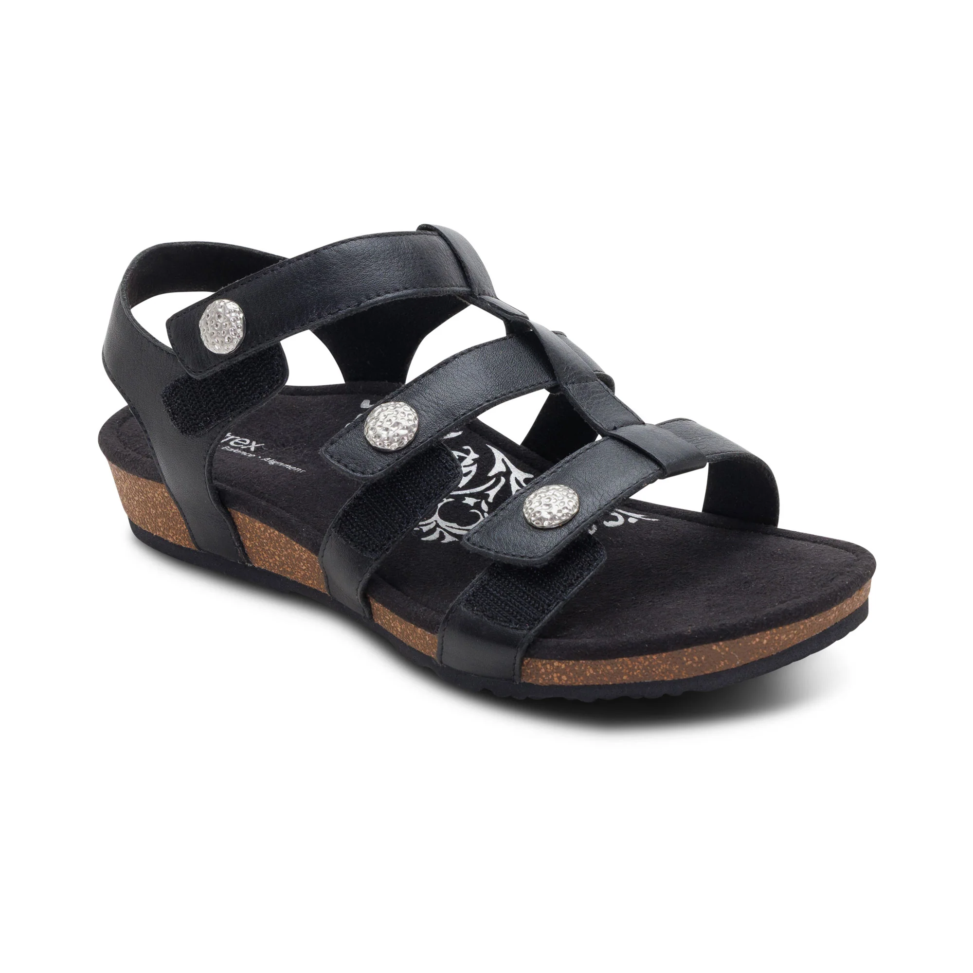 Veronica Arch Support Sandal - Black - Image 7