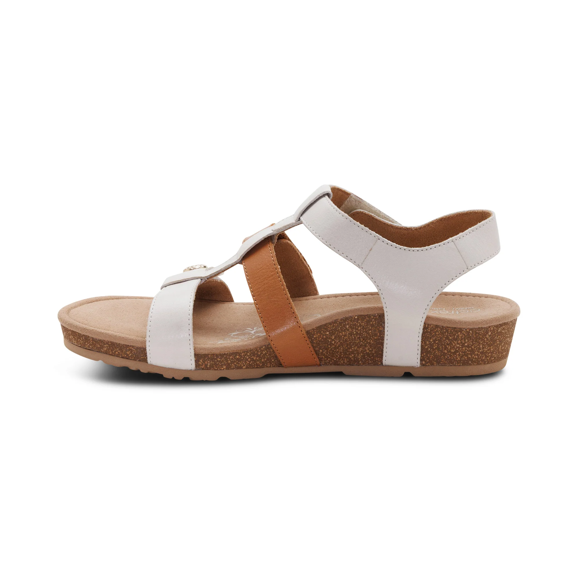 Veronica Arch Support Sandal - Tan White Multi - Image 4