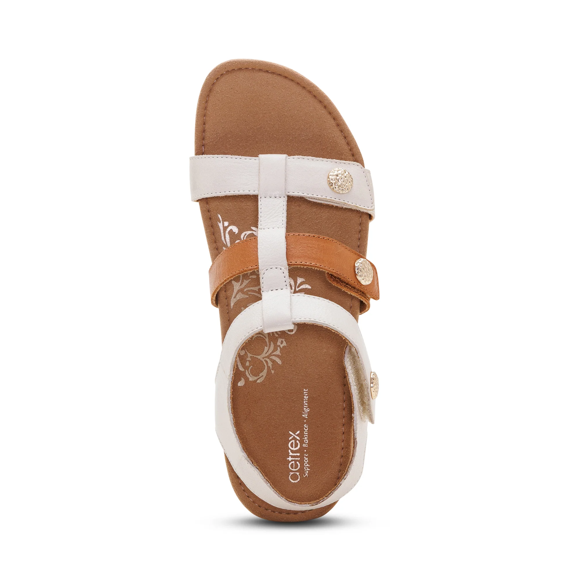 Veronica Arch Support Sandal - Tan White Multi - Image 5