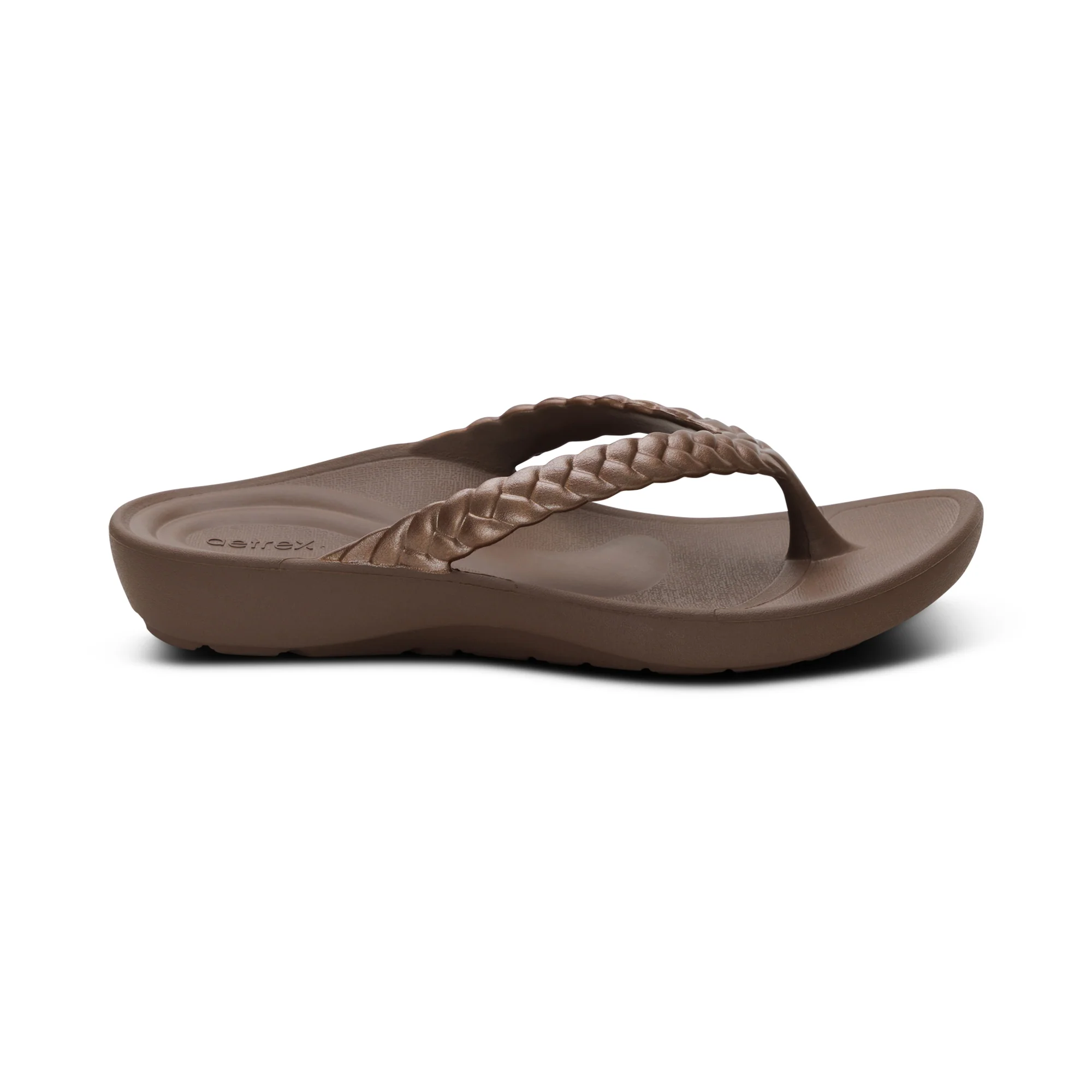 Vicki Braided Thong Sandal - Bronze Gloss - Image 2